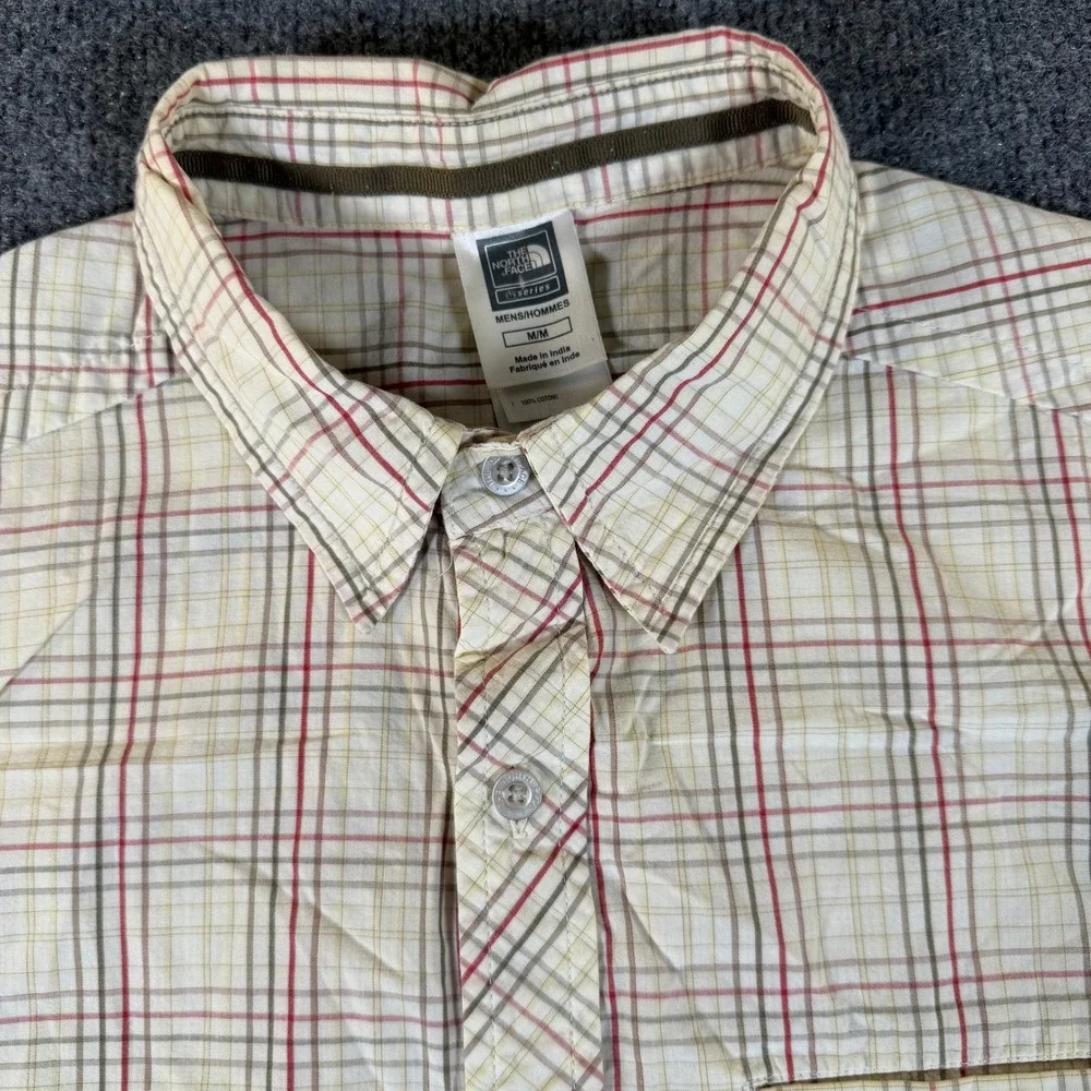 The North Face A5 Series Mens Medium Short Sleeve Plaid Button Down Shirt #3315